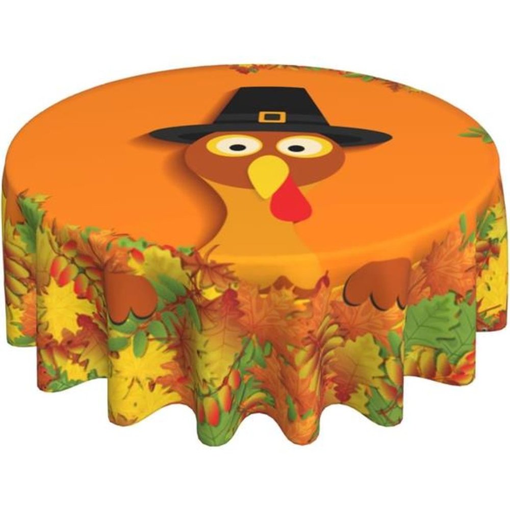 Thanksgiving Tablecloth Turkey Decoration Table Cover for Kitchen Party